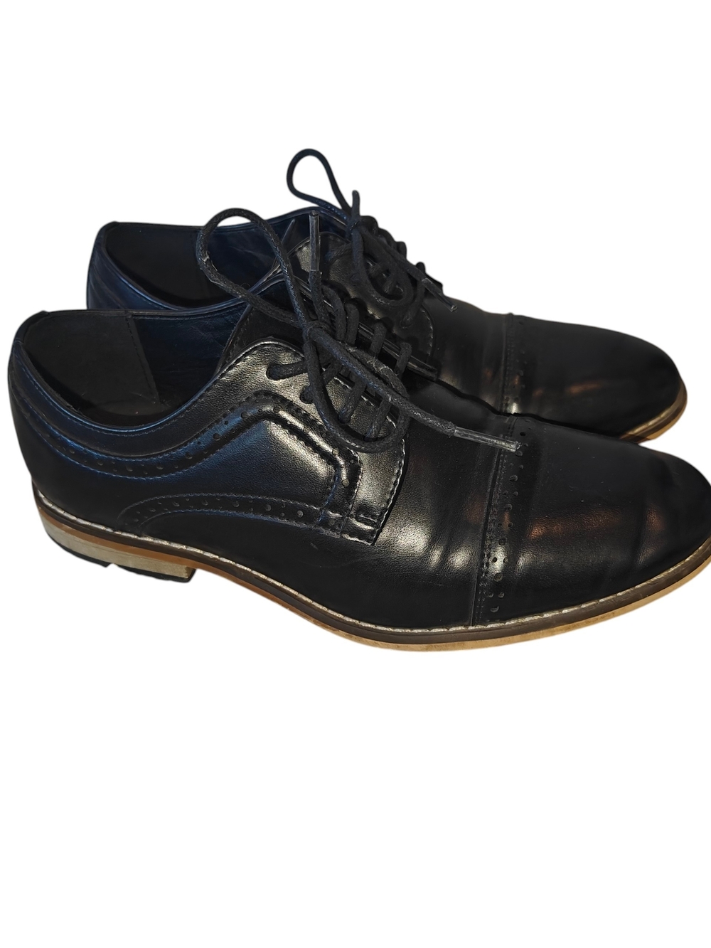 Stacy Adams Dickinson Cap Toe Oxfords Dress Shoes Boys Size 2Y